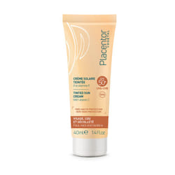 Placentor Végétal Crème Solaire Teintée Visage Cou Décolleté SPF50+ 40 ml