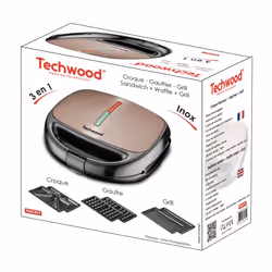 Techwood TGCI-811 moule à gauffres 2 gauffre(s) 800 W Marron - Vue supplémentaire 7
