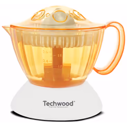 Presse Agrumes TECHWOOD - Puissance: 40 Watts - Capacité: 0.8 L - Démarrage automatique par pression sur le cône - Double sen ...