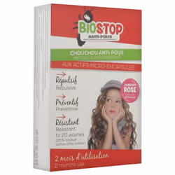 Biostop Anti-Poux Le Chouchou Anti-Poux est un accessoire pour cheveux, à l'action répulsive et préventive.
