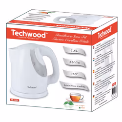 Techwood TB-1622 bouilloire 1,6 L 2200 W Blanc