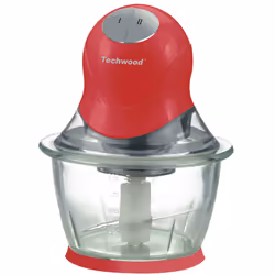 Techwood THA-085, 0,8 L, Rouge, Verre, Acier inoxydable, Boutons, 300 W