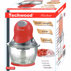 Techwood THA-085 hachoir électrique 0,8 L 300 W Rouge