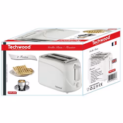Techwood TGP-202 grille-pain 2 part(s) 700 W Blanc
