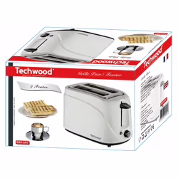 Techwood TGP-207 grille-pain 3 2 part(s) 700 W Noir, Blanc