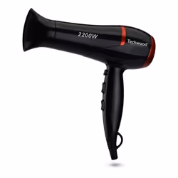 Sèche cheveux Pro TECHWOOD - Puissance: 2200W - Nombre de températures: 3 - Nombre de vitesses: 2 Vitesses - Alimentation: 22 ...