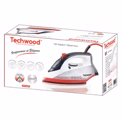 Techwood TFV-2405C fer à repasser Fer à vapeur Semelle en céramique 2400 W Noir, Rouge, Blanc