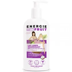 ENERGIE FRUIT LAIT DE CORPS NOURRISSANT A L'HUILE DE COCO&BEURRE DE KARITE BIO, PEAUX TRES SECHES 300ML