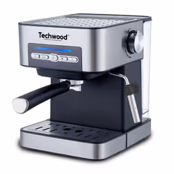 Techwood TCA-170EX, Machine à expresso, 1,6 L, Café moulu, 850 W, Noir, Acier inoxydable