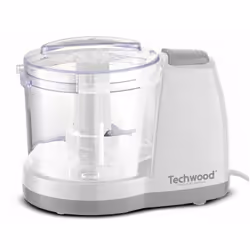 Mini Hachoir TECHWOOD - Puissance: 150 W - Capacité du bol: 375 ml - Alimentation: 220-240V~ 50/60Hz - Bouton poussoir - Lâme ...