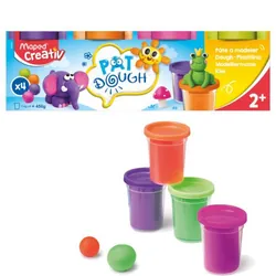 4 Pots Pâtes A Modeler MAPED creativ Pat'Dough- Assortis