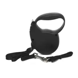 Flexi Standart 5 m Noir Nylon Chien Laisse avec enrouleur