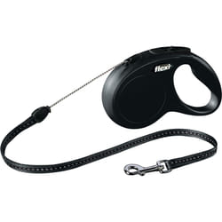 Flexi New CLASSIC 5 m Noir Chien Laisse avec enrouleur