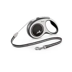 Flexi New Comfort S Cord 8 m Noir Chien Laisse avec enrouleur