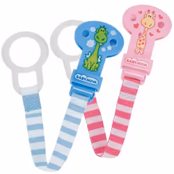 Mignon et très pratique pour attacher la sucette aux vêtements de bébé
La sucette est protégée des salissures et de la poussi ...