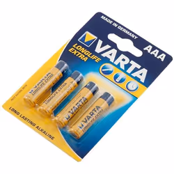 Varta 04103, Batterie à usage unique, AAA, Alcaline, 1,5 V, 4 pièce(s), Or, Jaune