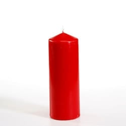 Papstar 13601 bougie en cire Cylindre Rouge