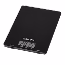Bomann KW 1515 CB, Balance de ménage électronique, 5 kg, 1 g, Noir, Verre, Comptoir