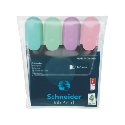 Schneider surligneur Job 150, etui de 4 pièces en couleurs assorties