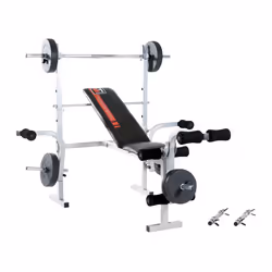 HAMMER Bermuda, Banc de musculation olympique, 55 kg, Noir, Blanc, 1420 mm, 1600 mm, 1240 mm