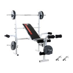 HAMMER Bermuda Banc de musculation olympique Noir, Blanc