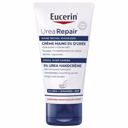 Eucerin UreaRepair PLUS Crème Mains 5% d'Urée 75 ml est une crème dont la formule apaise immédiatement les signes de sécheresse cutanée et retarde leur réapparition. Elle apaise immédiatement la sécheresse et la rugosité des mains