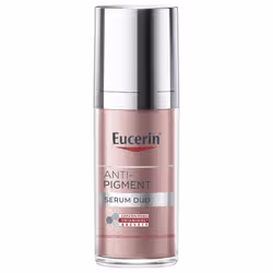 Eucerin Anti-Pigment Sérum Duo 30 ml est un sérum double action contenant du Thiamidol et de l'Acide hyaluronique pour réduire efficacement les taches brunes et prévenir leur apparition.