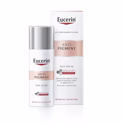EUCERINAnti-PigmentSoin de Jour SPF30 50ml La mélanine est un pigment naturel qui donne de la couleur à la peau. L’exposition à la lumière du soleil