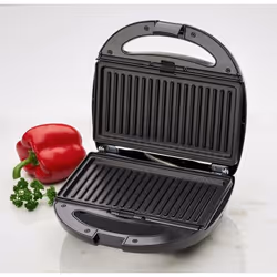 Clatronic ST/WA 3670 gaufrier et appareil à croque-monsieur 800 W Noir, Acier inoxydable