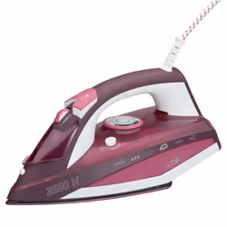 Clatronic DB 3705, Fer à vapeur, Semelle en céramique, Rose, 0,38 L, Amovible, 2600 W