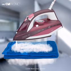 Clatronic DB 3705 Fer à vapeur Semelle en céramique 2600 W Rose