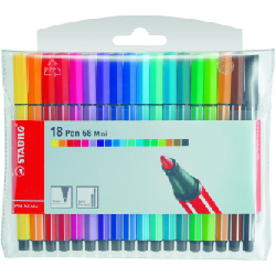 Stylo feutre Premium - STABILO Pen 68 - ColorParade - pack de 20 - avec 20 couleurs différentes