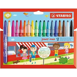 STABILO power max stylo-feutre Bold Multicolore 18 pièce(s)