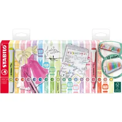 STABILO swing cool Deskset marqueur indélébile Bleu, Vert, Orange, Pastel, Rose, Rouge, Jaune 18 pièce(s)