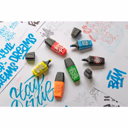 STABILO BOSS MINI by Snooze One marqueur 6 pièce(s) Pointe biseautée Noir, Bleu, Vert, Orange, Rose, Jaune - Vue supplémentaire 5