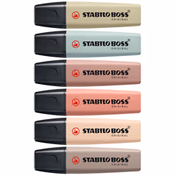 STABILO BOSS NatureColors marqueur 6 pièce(s) Pointe biseautée Noir, Bronze, Marron, Vert, Gris, Vert clair - Vue supplémentaire 2