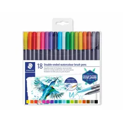 Stylos Feutres Extra-Large Multicolores Staedtler 3001 - 18 Pièces