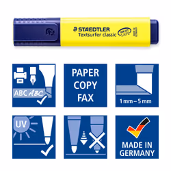 Staedtler Textsurfer classic 364 marqueur 4 pièce(s) Pointe biseautée Bleu, Vert, Rose, Jaune - Vue supplémentaire 5