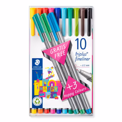 Staedtler 334 TB13, Multicolore, Fin, Multicolore, Rond, Encre à base d'eau, 0,3 mm