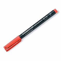 Staedtler Lumocolor 318-2, Rouge, Pointe ogive, Noir, Rouge, Polypropylène (PP), Fin, 0,6 mm
