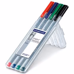 Staedtler 334 SB4, Noir, Bleu, Vert, Gris, Rouge, Noir, Bleu, Vert, Rouge, 0,3 mm, 4 pièce(s)