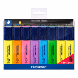 Staedtler Textsurfer classic 364, 8 pièce(s), Bleu, Vert, Orange, Rose, Violet, Jaune, Pointe biseautée, Vert, Bleu, Violet, ...