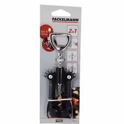 Fackelmann 49781 tire-bouchon Tire-bouchon à ailettes Noir, Chrome - Vue supplémentaire 2