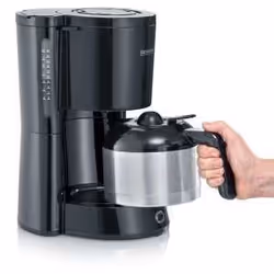 Severin KA 4835, Machine à café filtre, Café moulu, 1000 W, Noir, Argent