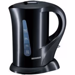 Severin WK3363, 1 L, 1000 W, Noir, Indicateur de niveau d'eau, Sans fil