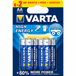 Varta 4906121436, Batterie à usage unique, AA, Alcaline, 1,5 V, 6 pièce(s), Bleu