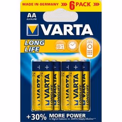 Varta 4106, Batterie à usage unique, AA, Alcaline, 1,5 V, 6 pièce(s), Bleu, Jaune