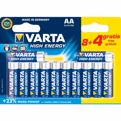 Varta 04906, Batterie à usage unique, AA, Alcaline, 1,5 V, 12 pièce(s), Bleu, Or