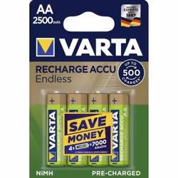 Varta 56686 101 404, Batterie rechargeable, AA, Hybrides nickel-métal (NiMH), 1,2 V, 4 pièce(s), 2500 mAh