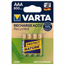Varta 56813 101 404, Batterie rechargeable, AAA, Hybrides nickel-métal (NiMH), 1,2 V, 4 pièce(s), 800 mAh